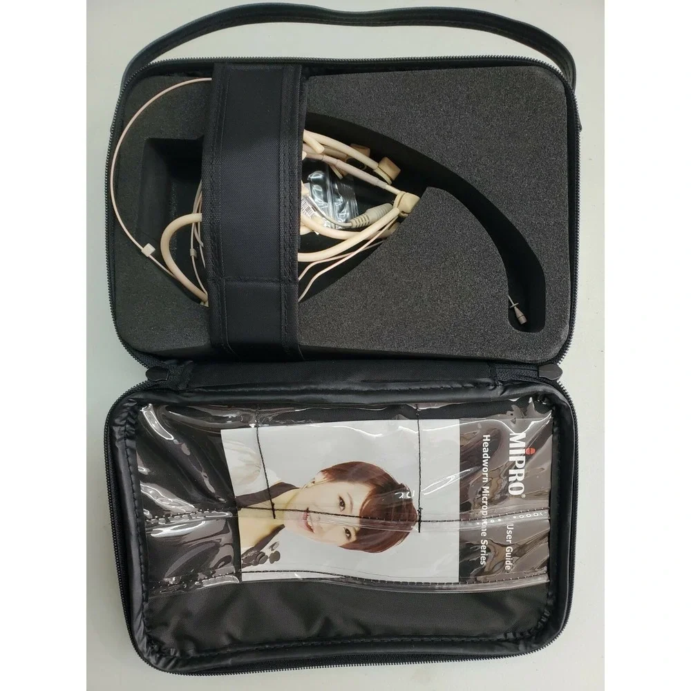 MIPRO MU-23P Headworn Microphone Multiple Headbands &‎ Carry Case EUC!
